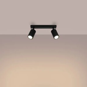 Sollux SL.1580 - Spotlámpa KARBON 2xGU10/10W/230V fekete