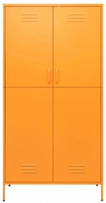 mustársárga acél ruhásszekrény 90 x 50 x 180 cm