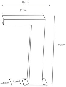 Lucide 28851/40/30 - LED Kültéri lámpa TEXAS LED/8W/230V fekete 40 cm IP54