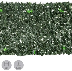 Blumfeldt Fency Dark Leaf, sötétzöld, mix, kerítés, védelmet nyújt a kíváncsi tekintetekkel és a széllel szemben, 300 x 150 cm