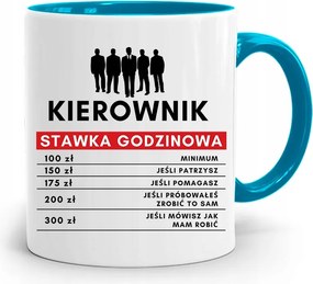 Kék Bögre Vezetőnek Óradíj, fényképes nyomtatással