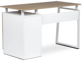 Irodai asztal 3218 SON, fehér és sonoma tölgy