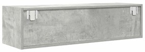 betonszürke szerelt fa TV-szekrény 100x31x25,5cm