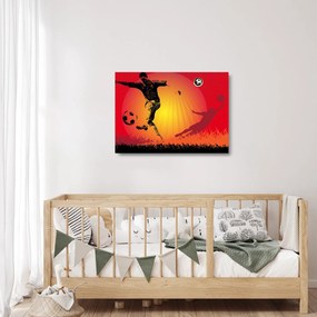 Kép - futball (üvegen) (70x50 cm)
