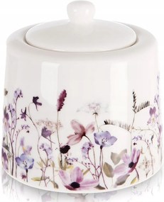 Cukrászda Virágok porcelán cukortartó cukortartó fedéllel