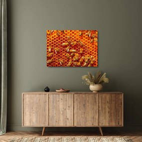 Üveg kép - Méhsejtes (70x50 cm)