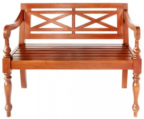 sötétbarna tömör mahagóni Batavia pad 98 cm