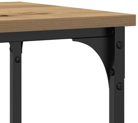 Konzolasztal Mesteri Tölgy 100x35x75 cm Műanyag Fa és Acél