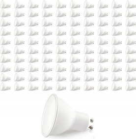 100 db-os Led izzó szett GU10 1W Meleg Fehér 3000K Lls