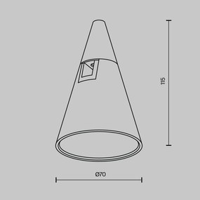 TR146-1-5W2.7K-BS-DE Keila Alumínium Sín lámpafej Sárgaréz Színű LED 5 W 2700 Kelvin 250 Lumen IP20
