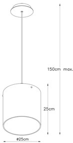 Lucide 74402/25/65 – LED Dimmelhető Csillár zsinóron OWINO 1×GU10/5W/230V