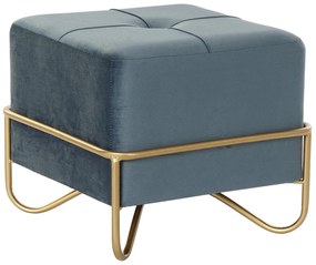 Glamour ülőpad kék bársony felülettel