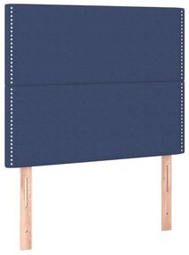 kék szövet LED-es fejtámla 90x5x118/128 cm