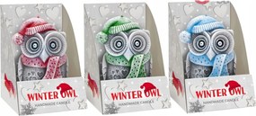 Dekoratív Karácsonyi Gyertya Bagoly Winter Owl Bartek Candles