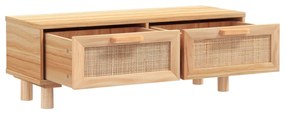 Barna szerelt fa és tömör fenyőfa dohányzóasztal 80x40x30 cm