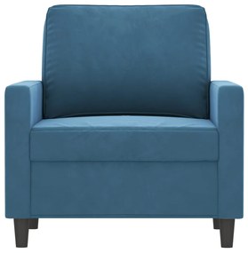 vidaXL kék bársony kanapéfotel 60 cm