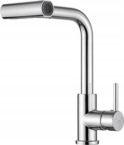 Rotaro álló konyhai mosogató csaptelep kihúzható kifolyócsővel króm