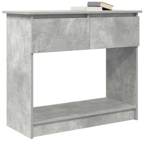 betonszürke konzolasztal fiókokkal 85,5x38,5x74,5 cm