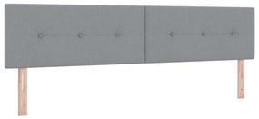 Box Spring ágy matraccal világosszürke 200x200 cm szövet