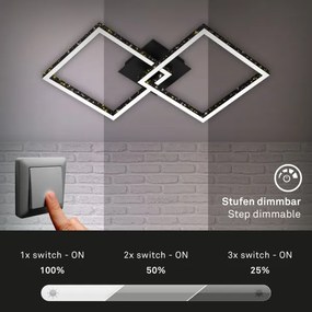 Brilo - LED Dimmelhető felületre szerelhető csillár FRAME 2xLED/9W/230V