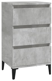 Betonszürke szerelt fa éjjeliszekrény 40x35x70 cm