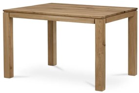 Étkezőasztal 120x80 cm, tömör tölgy, lábak 8x8 cm