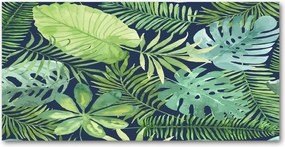 Konyhai panel Trópusi levelek 140x70 cm Ragasztó