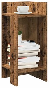 2 db antik fa színű kisasztal polccal 25,5 x 27 x 60 cm