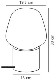 Nordlux - Asztali lámpa CHRISTINA 1xE27/25W/230V beton/szürke