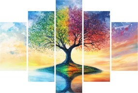 Kép – Évszakok festett fája (150x105 cm)