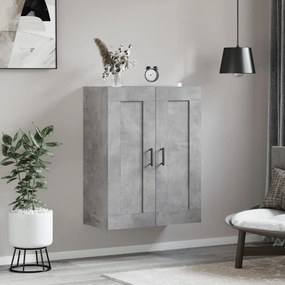 betonszürke szerelt fa fali szekrény 69,5 x 34 x 90 cm