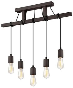Lamkur LEON függeszték 5xE27/60W/230V, kábellel LM  5.97/WENGE