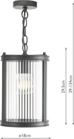Dar Lighting glamour modern függeszték bianka matt fekete darbia0122
