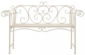 fehér antik fém kerti pad 132 cm