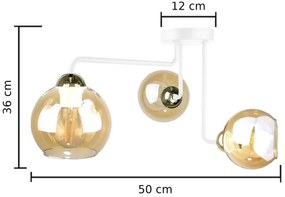 Felületre szerelhető csillár MONDE WHITE 3xE27/60W/230V