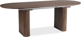 Kihúzható étkezőasztal 90–220 cm méretben, dió színben OVAL