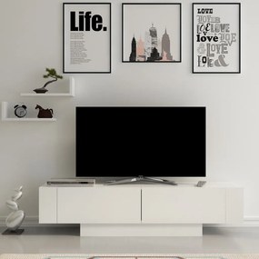 Matera - fehér/fehér TV-állvány