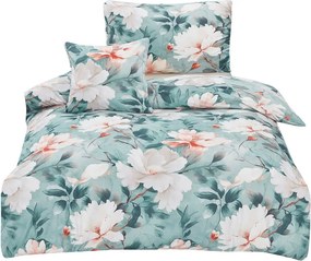 Türkiz egyszemélyes háromrészes mikroszatén ágyneműhuzat 140x200 cm Selma – My House