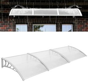 Műanyag előtető több méretben és színben-300x90 cm-fehér