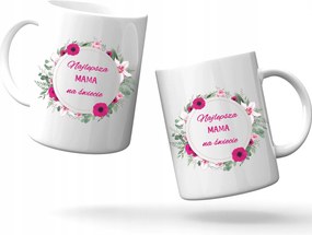 Fehér kerámia bögre 330 ml Ajándék Anyák napjára Minták +név