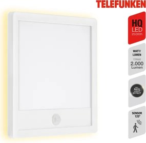 Telefunken 313806TF-LED kültéri LED lámpa s érzékelővel 15W 230V IP44