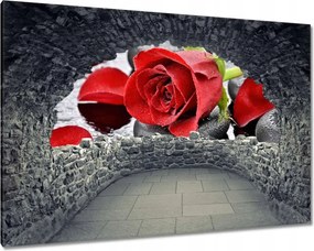 Vászonkép 120x80 Vörös rózsa Neki