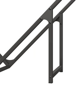 fekete hidegen hengerelt acél tűzifatároló 100x25x100 cm