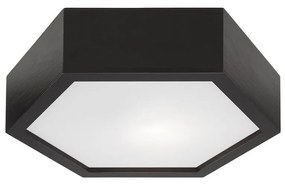 Lamkur Mennyezeti lámpa HEX 1xE27/60W/230V á. 32 cm fenyő fekete LA42688