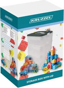 4 szintes doboz építőkockákra - játékrendszerező - Kruzzel