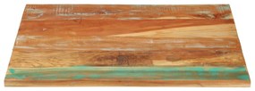 négyszögű tömör újrahasznosított fa asztallap 70x80 cm 25-27 mm