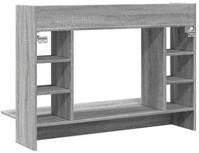 szürke sonoma színű szerelt fa fali íróasztal 105 x 48 x 75 cm