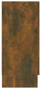 füstös tölgy színű szerelt fa vitrinszekrény 120 x 30,5 x 70 cm