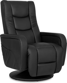 SPIKE forgó masszázsfotel, fekete műbőr