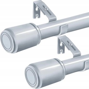 Függönykarnis függönykarnis állítható fém 280-420 cm Ø 25mm 2db szürke